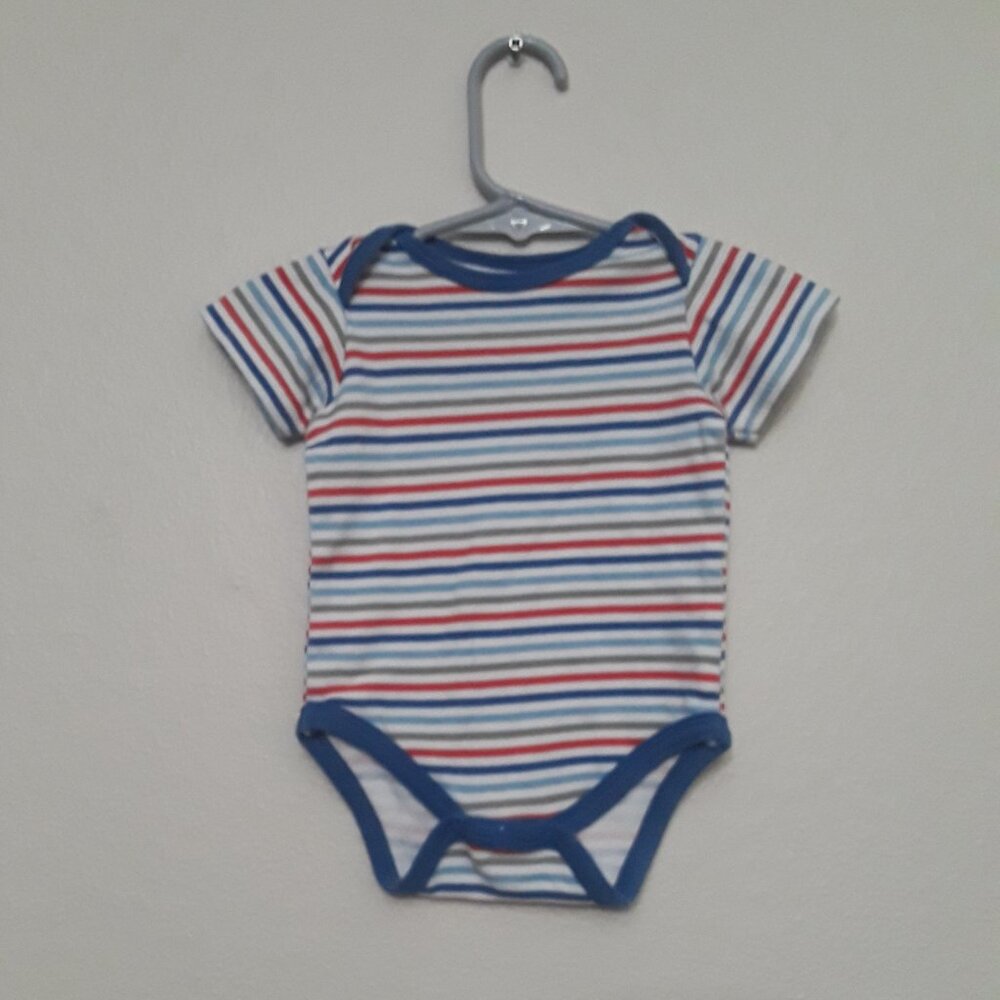 Baby Gear Striped Blue and Red Bodysuit